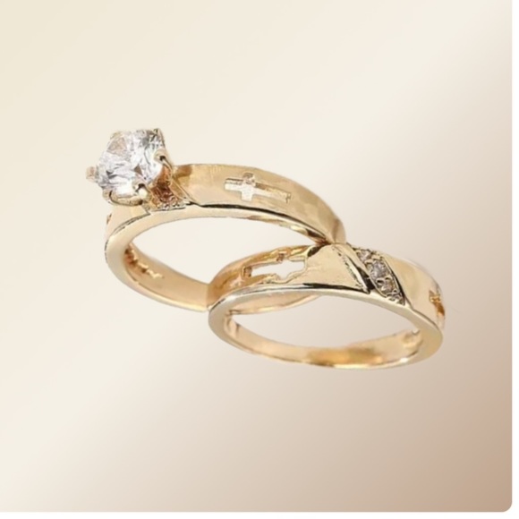 2pcs Stacking Rings Silver Plated Inlaid Shining
Gemstone Wedding Engagement - Picture 1 of 7